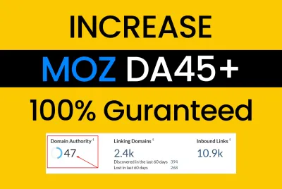 Increase Moz DA 40+ with PA 30+