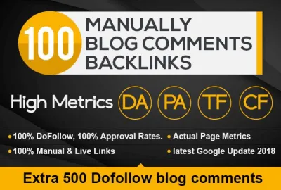 I will build best 100 high quality high mix blog comments