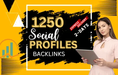 1250 Social Profile Backlinks in 2 days